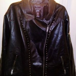 Faux Leather bomber